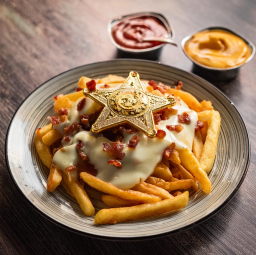 loaded french fries with bacon and ranch